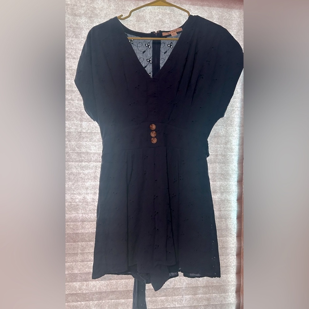 Franseca’s Navy Blue Romper